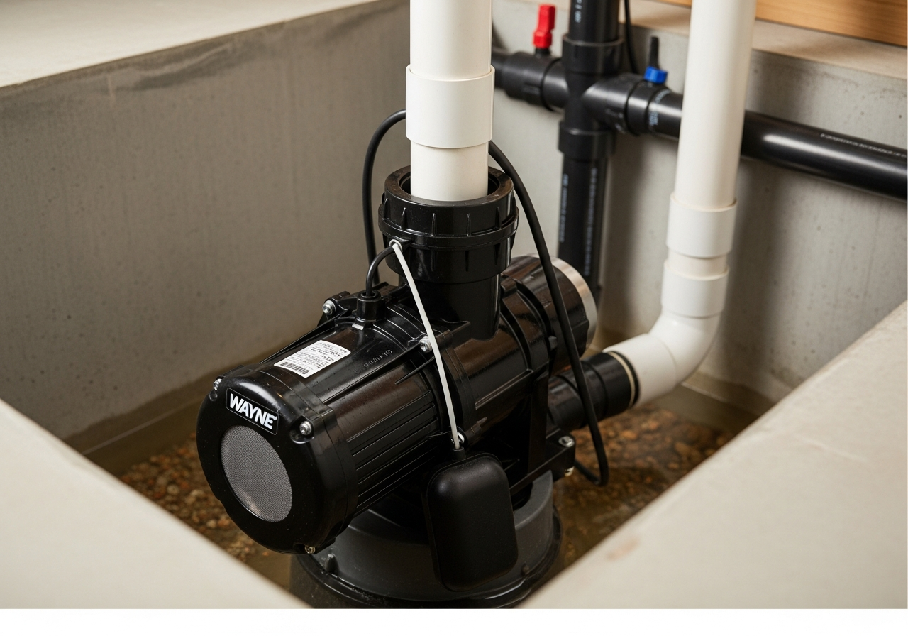 Wayne sump pump — residential home drainage system